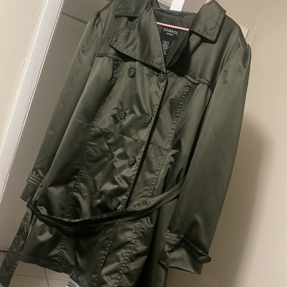Olive Green Trench Coat